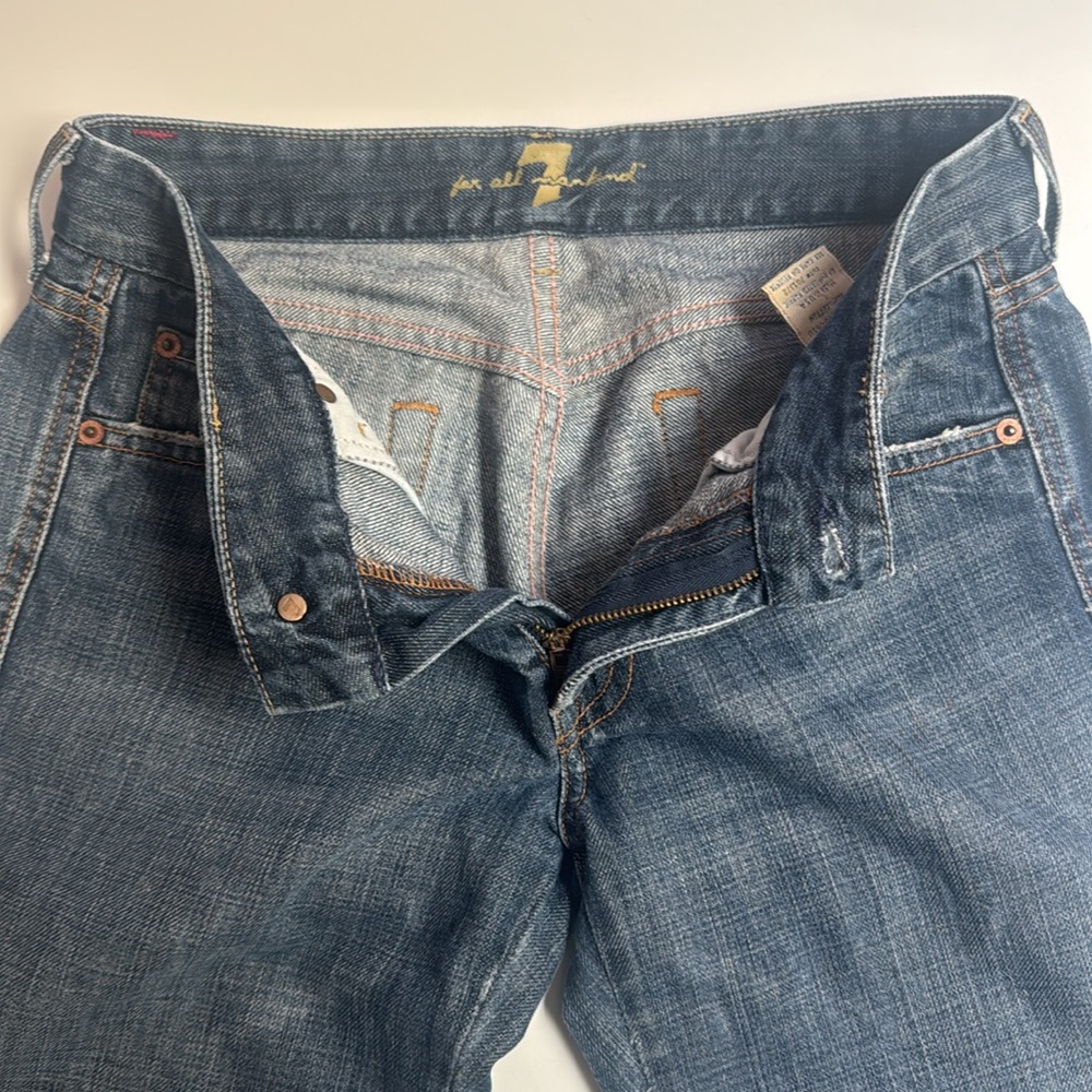 7 For All Mankind “A” Pocket Flare Denim Jeans - Picture 4 of 10